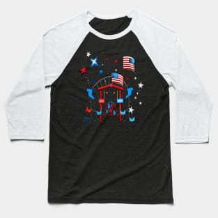 Patriotic Playground Baseball T-Shirt